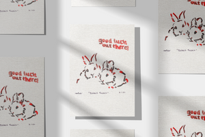 Open image in slideshow, Rabbit Rabbit Red Prints
