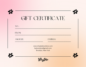 ByBoulukos Gift Certificate